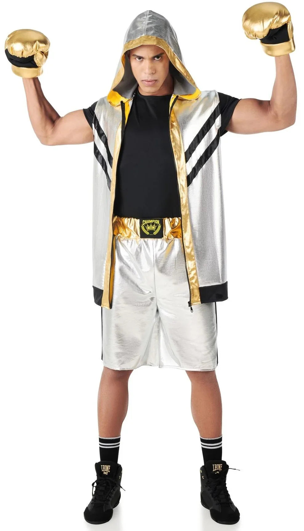 Disfraz de Boxeador Plateado para Hombre Boxeadores Kimokawaii